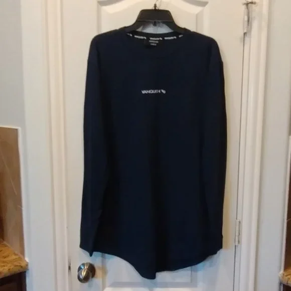 Vanquish Navy Blue Crew Neck Long Sleeve Shirt  Size L - Picture 4 of 11